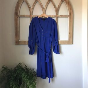 Cobalt Blue Shirt Dress